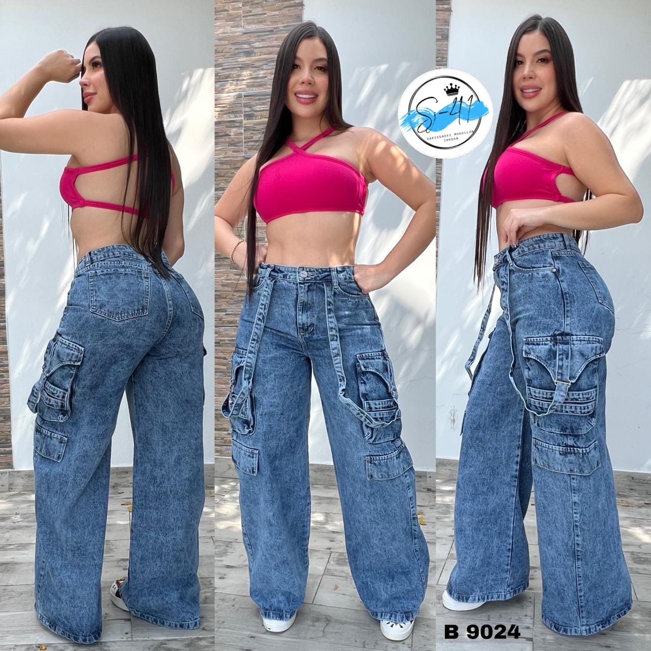 Pantalones jeans corte alto para dama