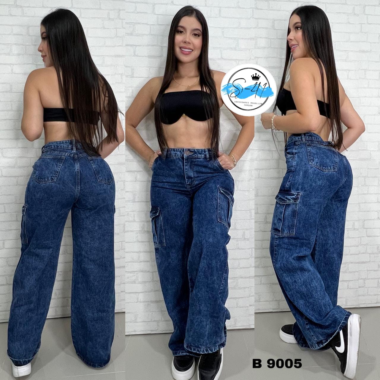 Pantalones jeans corte alto para dama